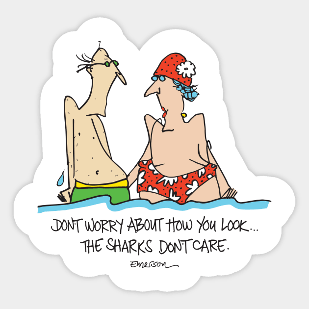 Sharks Dont Care Sticker by Emerson